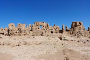 Ruinen von Jiaohe liegen in der Provinz Xinjiang China. foto