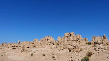 Ruinen von Jiaohe liegen in der Provinz Xinjiang China. foto