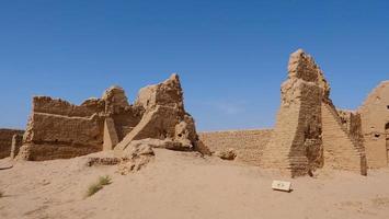 Landschaftsansicht von Gaochang Ruinen Inturpan Provinz Xinjiang China. foto