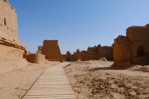 Landschaftsansicht von Gaochang Ruinen Inturpan Provinz Xinjiang China. foto