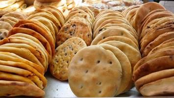 Uigurisches Brot Nang, Urumqi Xinjiang China foto