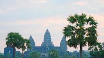 Antike Tempelanlage Angkor Wat in Siem Reap, Kambodscha foto