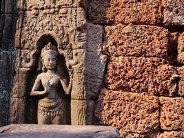 Steinbildhauen im Ta Som Tempel, Siem Reap Kambodscha. foto