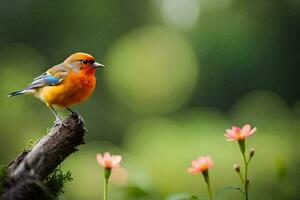 Foto Hintergrund das Himmel, Blumen, Vogel, Natur, Vogel, Vogel, Vogel, Vogel,. KI-generiert