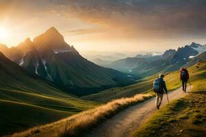 das Beste Wandern Wanderwege im das Welt. KI-generiert foto