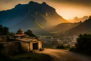 das Dorf von Karimabad, Nepal. KI-generiert foto