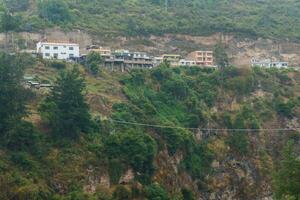 Dorf auf das Cliff foto