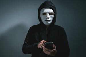 Betrüger und Hacker Anruf Center mit Telefon Daten Diebstahl foto