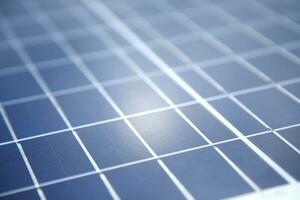 Solar- Panel mit Sonnenlicht ist sauber Energie zu reduzieren global Erwärmen foto