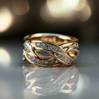 Damen Ring Schmuck, ai generativ foto