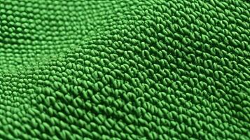 Grün Fußball Stoff Textur mit Luft Gittergewebe. Sportbekleidung Hintergrund foto