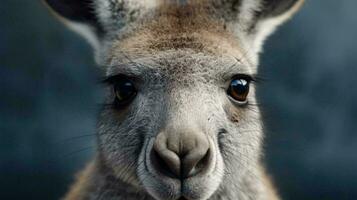 ein schließen oben von ein Waschbären Gesicht ai generiert foto