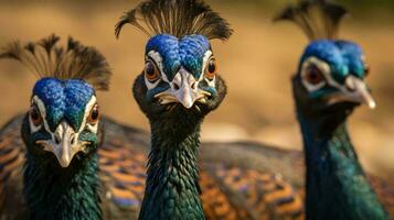 ein Gruppe von bunt Vögel ai generiert foto