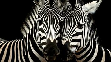 ein Gruppe von Zebras ai generiert foto