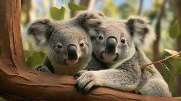 Koalas umarmen jeder andere ai generiert foto