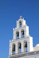 schöne aussicht auf oia auf der insel santorini, griechenland foto