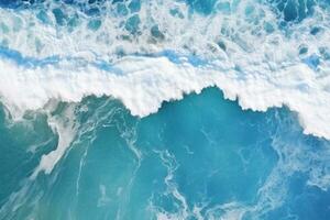 stürmisch Ozean mit Wellen. generativ ai foto