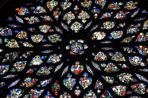 Glasmalerei in der Kirche Saint Chapelle Paris Frankreich foto