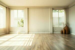 Haus Räume leeren Raum umgewandelt in ein abstrakt, anregend Hintergrund ai generiert foto