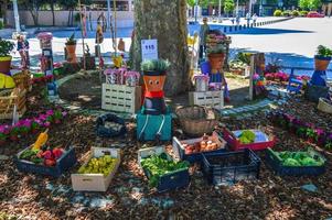 Blumenfest in Girona Temps de Flors, Spanien. 2018 foto