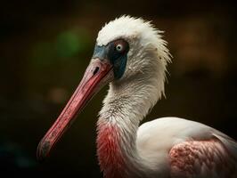 Löffler Vogel Porträt ai generiert foto