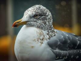 Möwe Vogel Porträt ai generiert foto