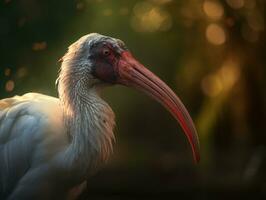 ibis Vogel Porträt ai generiert foto