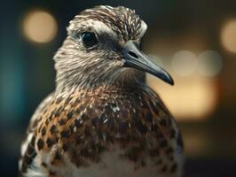 Strandläufer Vogel Porträt ai generiert foto