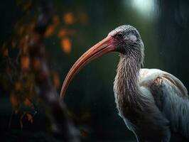 ibis Vogel Porträt ai generiert foto