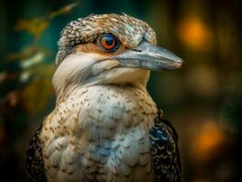 Kookabura Vogel Porträt ai generiert foto