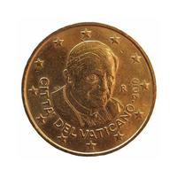 50-Cent-Münze, Europäische Union isoliert über weiß foto
