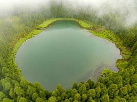 Lagoa tun canario - - Azoren, Portugal foto