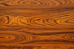 bocote Holz mit es ist golden braun Farbe und fesselnd Zahl Holz Textur, ai generiert foto