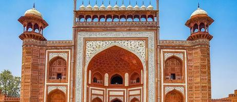 Uttar Pradesh Indien 10. Mai 2018 Taj Mahal Great Gate in Agra, Uttar Pradesh, Indien foto