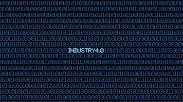 Industrie 4.0 blauer digitaler Matrixhintergrund