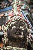 Dämon Wächter Statuen dekorieren das Buddhist Tempel wat arun im Bangkok, Thailand foto