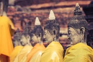 Buddha Statuen Ayutthaya Thailand foto