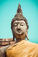 Buddha Statue Porträt wat yai Chai mongkhon Ayutthaya Bangkok Thailand foto