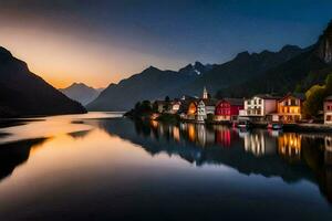 das schön Norwegen. KI-generiert foto