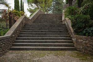 alte Steintreppe im Park foto