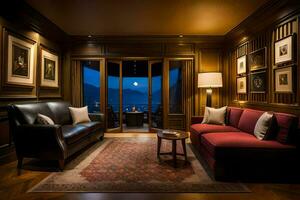 das Leben Zimmer beim das st. regis See Tahoe. KI-generiert foto