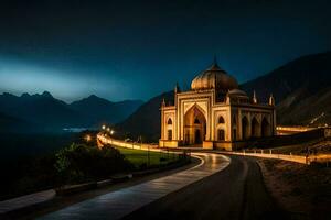 das taj Mahal im Indien beim Nacht. KI-generiert foto