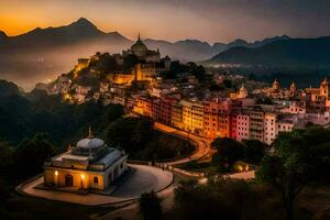 das Stadt von Kathmandu, Nepal. KI-generiert foto