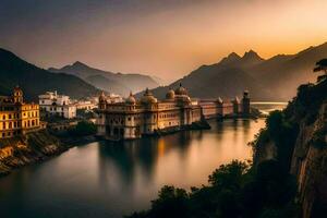 das golden Tempel im Amritsar, Indien. KI-generiert foto