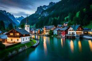 das Dorf von altenkirchen, Österreich. KI-generiert foto