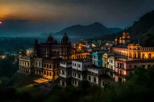 das Stadt von Rishikesh, Indien. KI-generiert foto