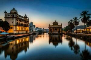 das golden Tempel, Jaipur, Indien. KI-generiert foto