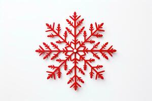 handgemacht Weihnachten Karte mit Schneeflocke Dekorationen isoliert auf ein Weiß Hintergrund foto