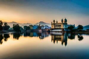 das golden Tempel, Jaipur, Indien. KI-generiert foto