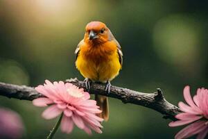 Foto Hintergrund das Vogel, Blumen, Vogel, Vogel, Vogel, Vogel, Vogel, Vogel,. KI-generiert